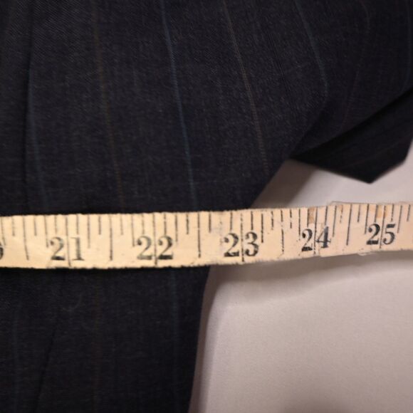 Tom James Mens 42R Gray Pinstripe Single Vent 3-Button Wool Sports Coat Blazer - Picture 7 of 10